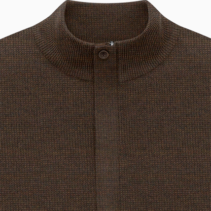 Knitted Wool Zip Cardigan