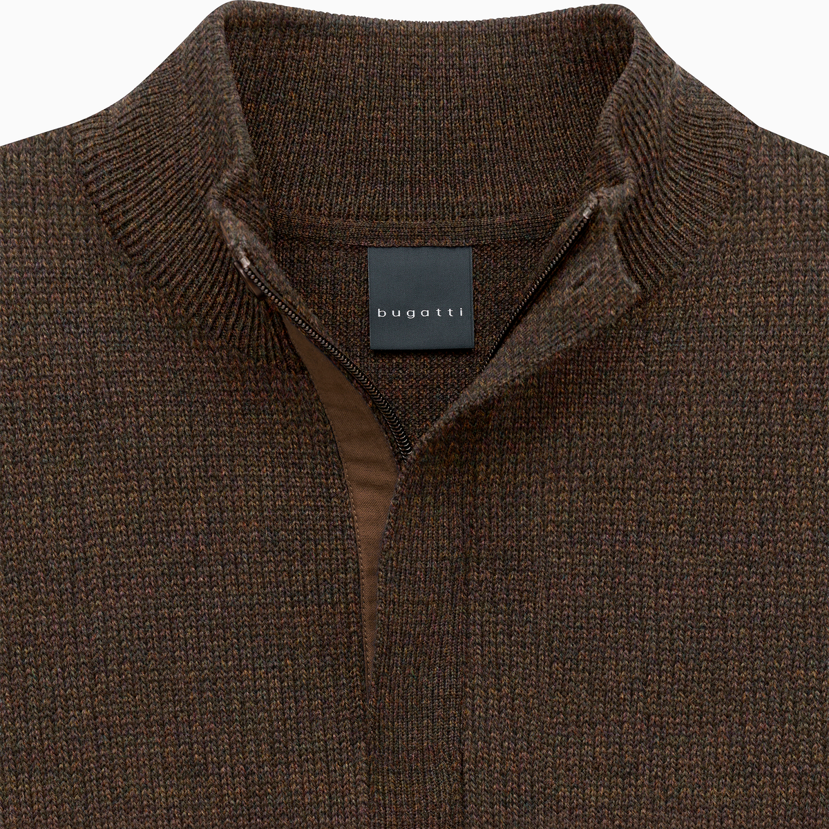 Knitted Wool Zip Cardigan