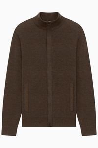 Knitted Wool Zip Cardigan