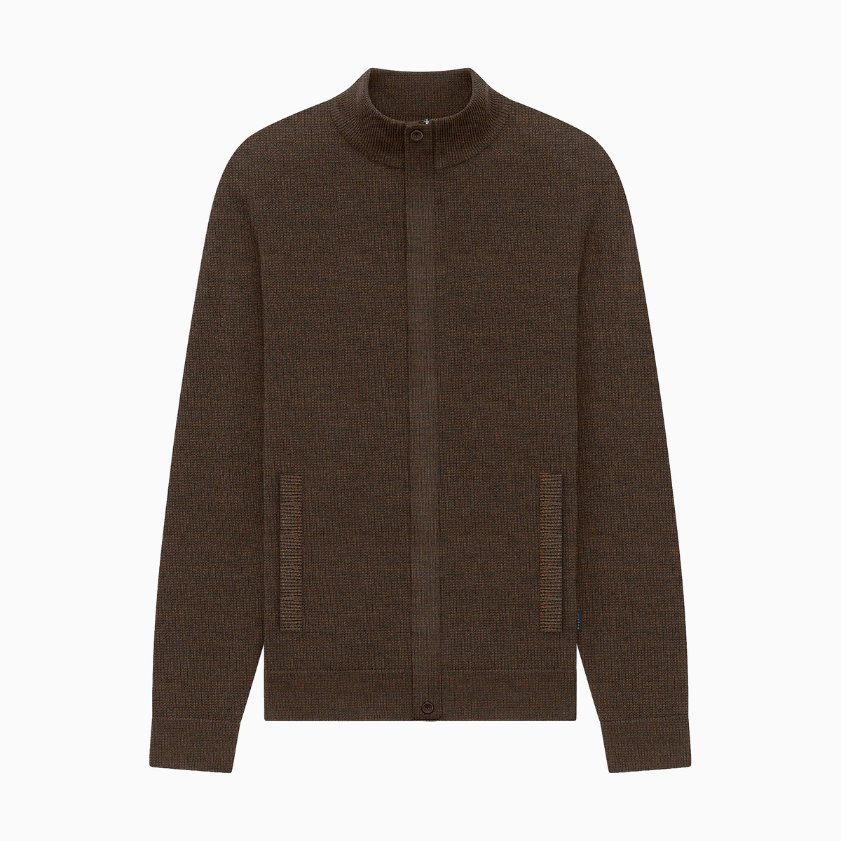 Knitted Wool Zip Cardigan
