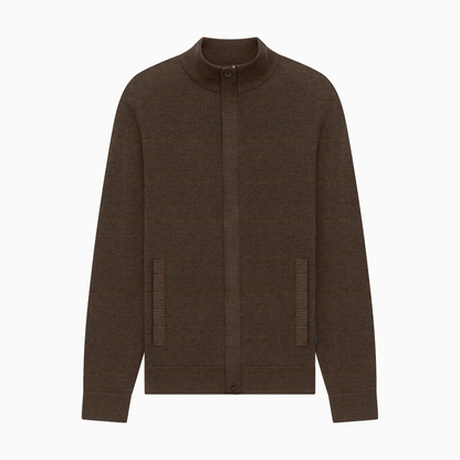 Knitted Wool Zip Cardigan