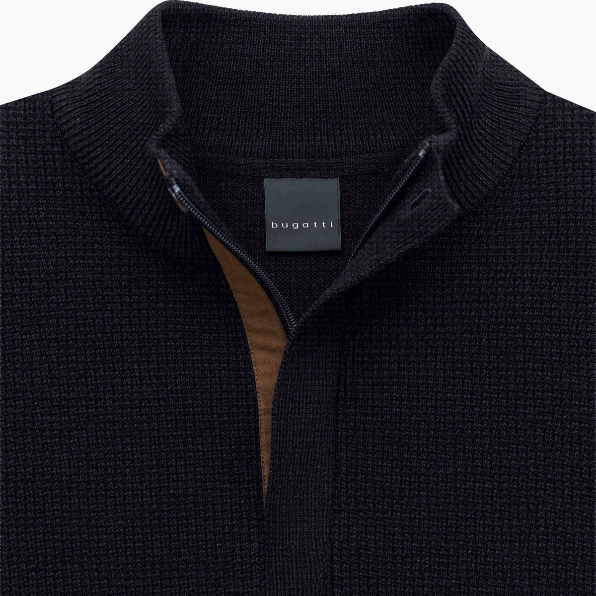 Knitted Wool Zip Cardigan