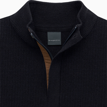 Knitted Wool Zip Cardigan