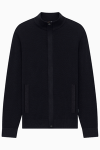 Knitted Wool Zip Cardigan