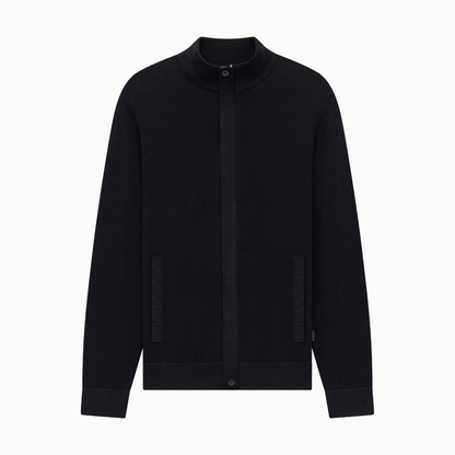Knitted Wool Zip Cardigan