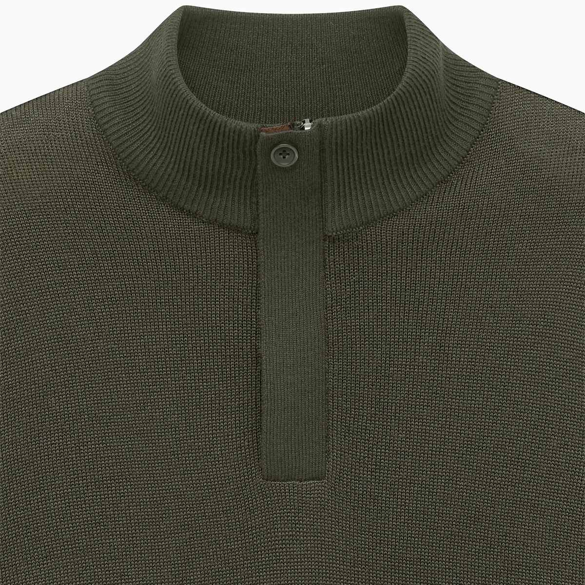 Zip Neck Wool Mix Knit
