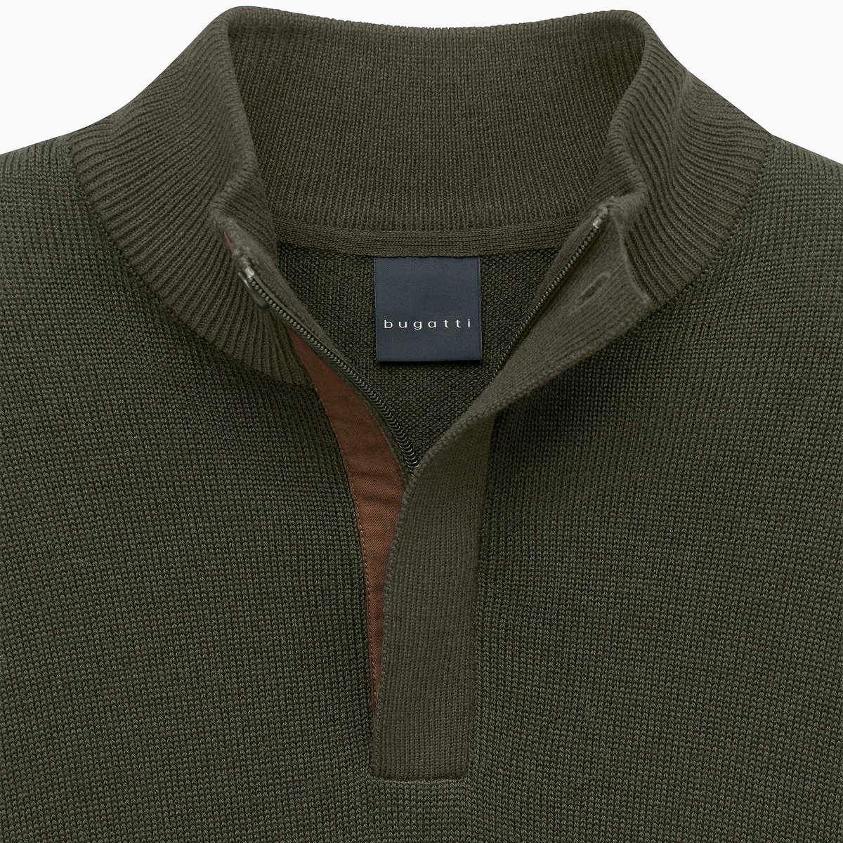 Zip Neck Wool Mix Knit