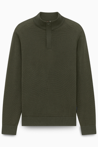 Zip Neck Wool Mix Knit
