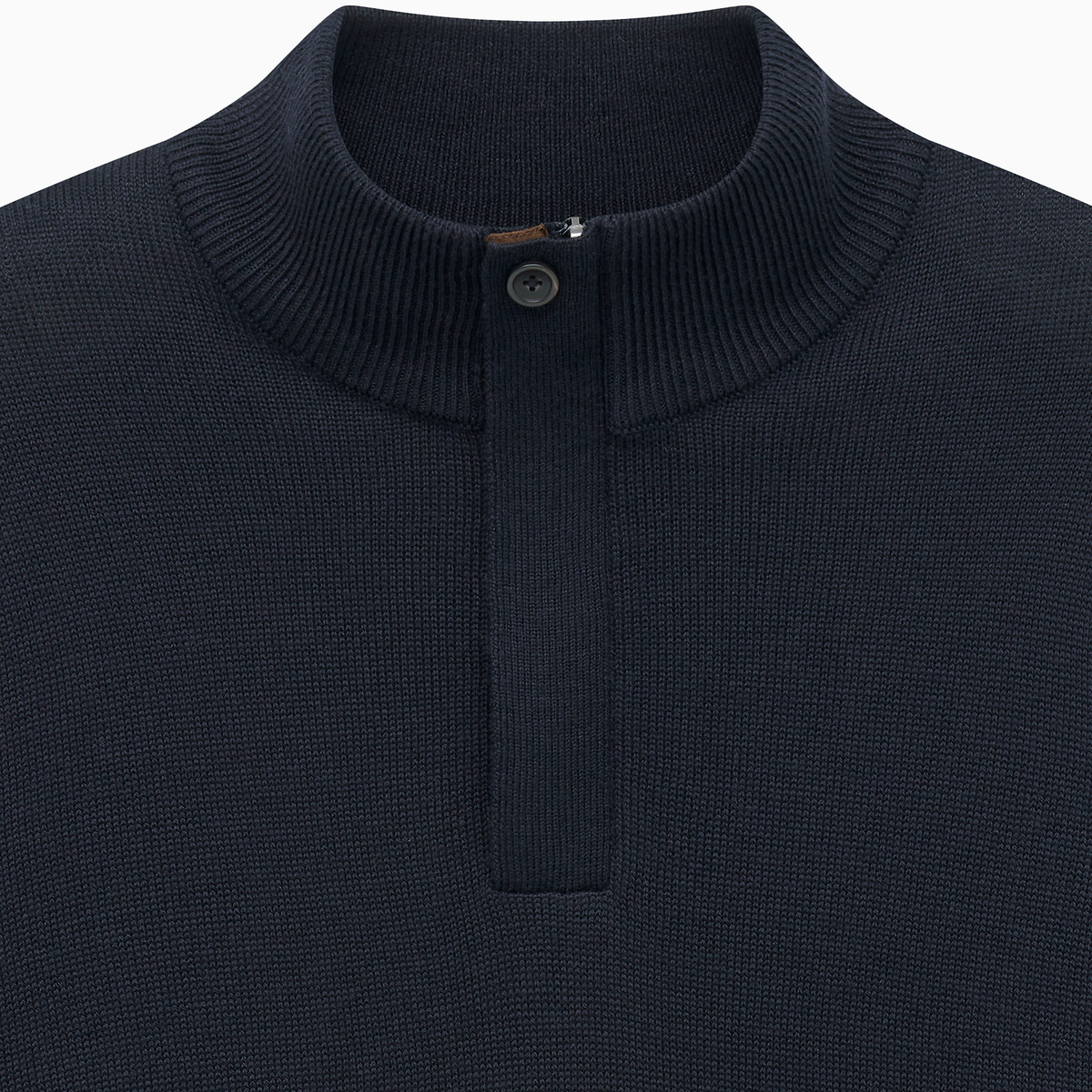 Zip Neck Wool Mix Knit