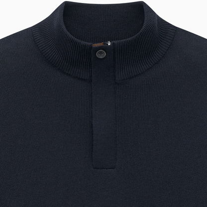 Zip Neck Wool Mix Knit