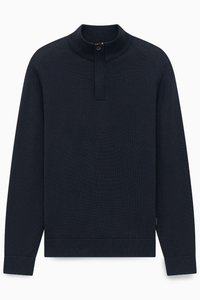 Zip Neck Wool Mix Knit