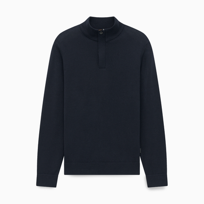 Zip Neck Wool Mix Knit