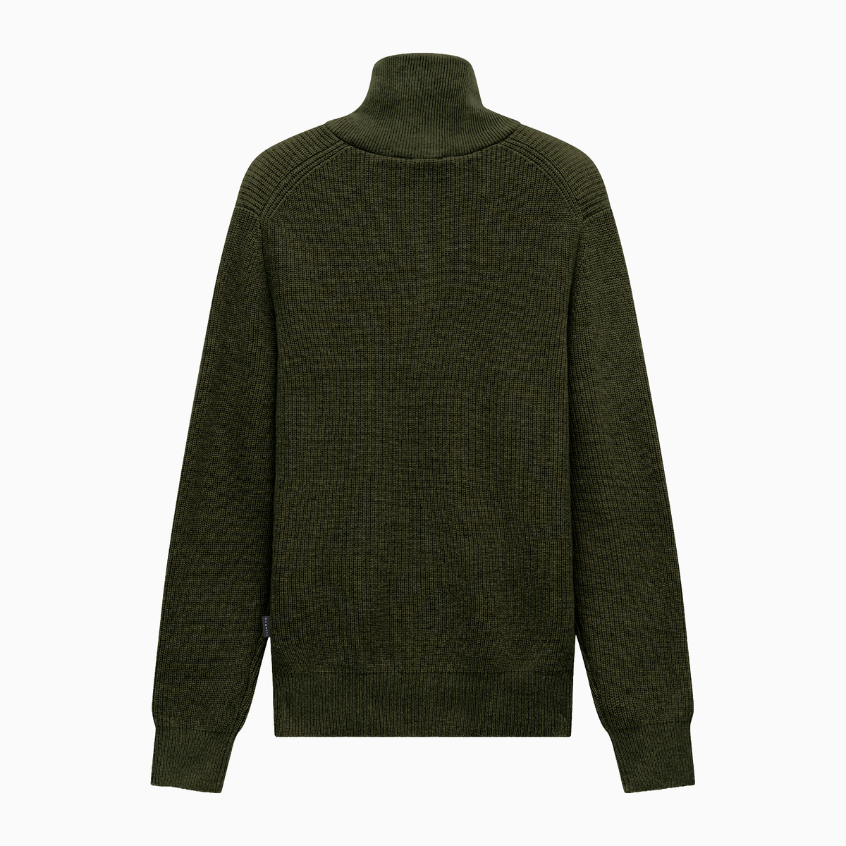  Ribbed Wool Zip Neck Knit 