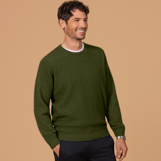 Possum Merino Cambridge Crew Neck Knit