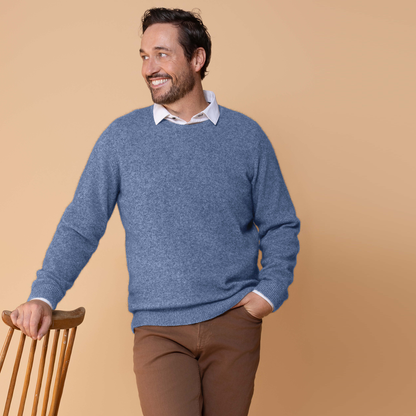 Possum Merino Cambridge Crew Neck Knit