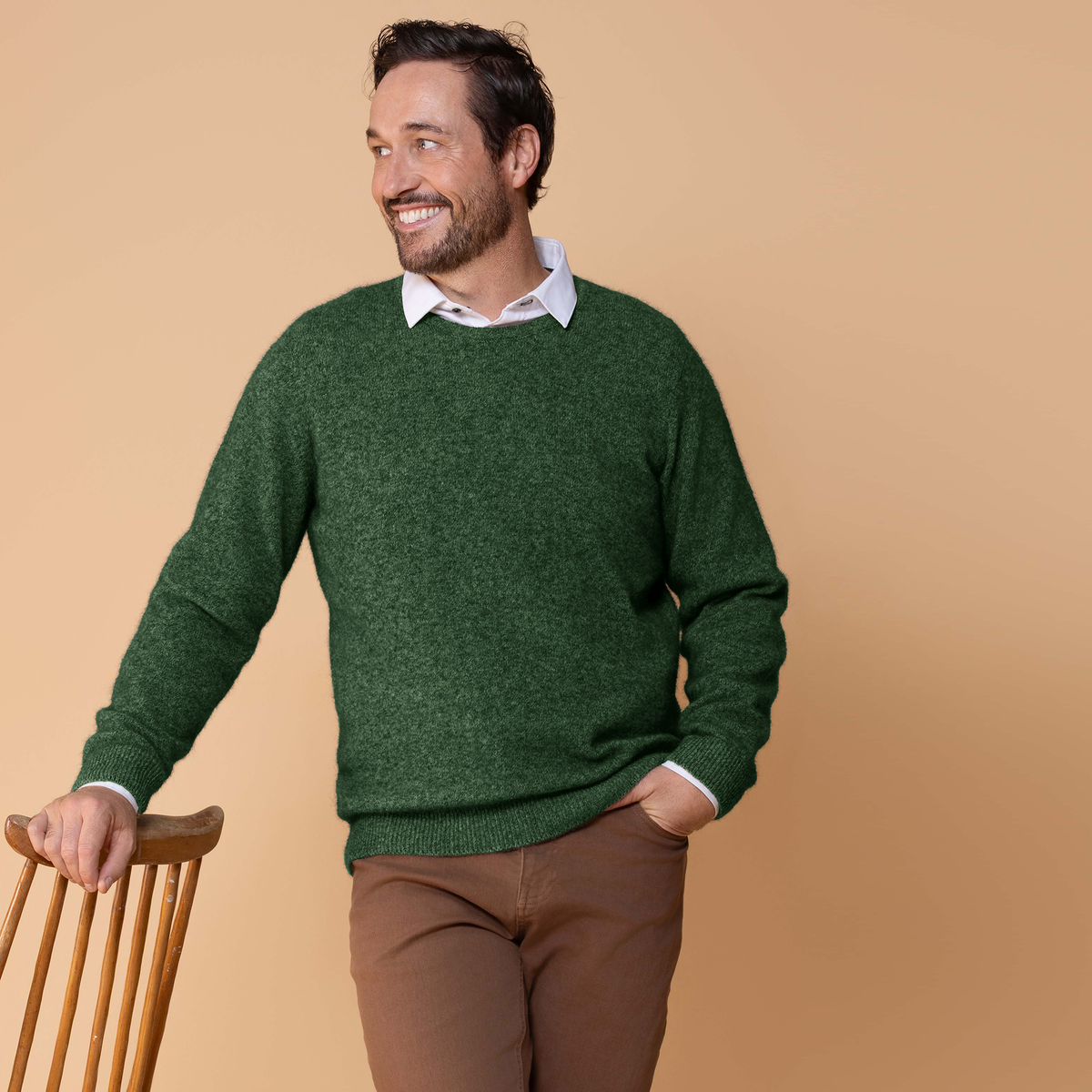 Possum Merino Cambridge Crew Neck Knit