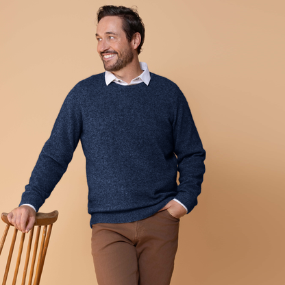 Possum Merino Cambridge Crew Neck Knit