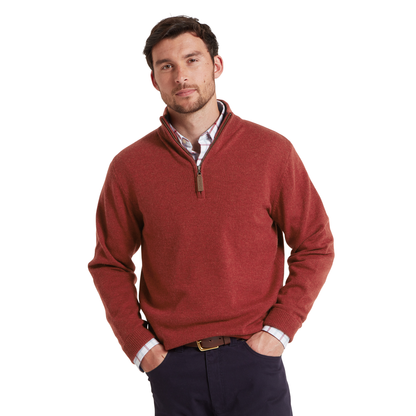 Lewis Lambswool Quarter Zip Jumper
