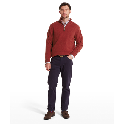 Lewis Lambswool Quarter Zip Jumper