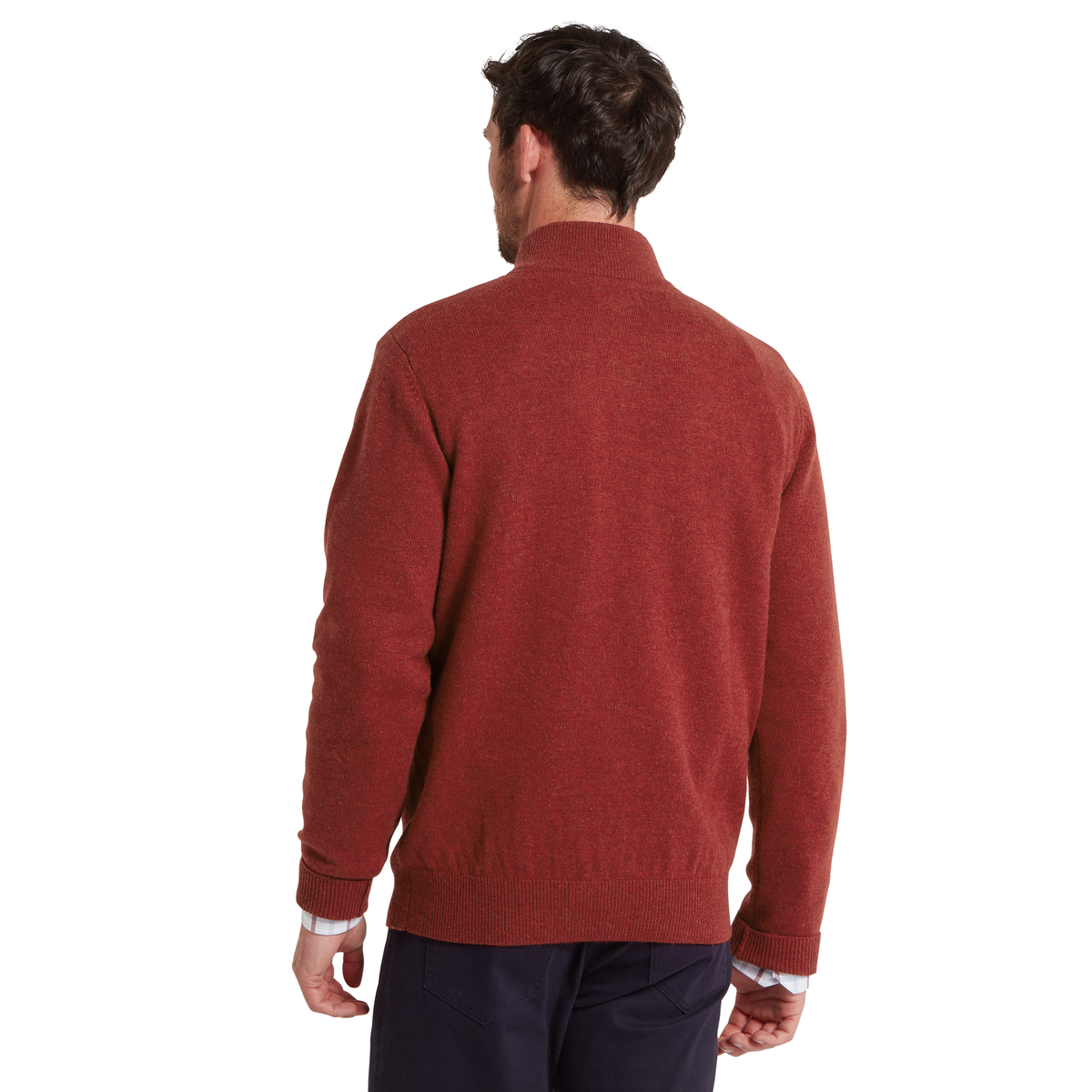 Lewis Lambswool Quarter Zip Jumper