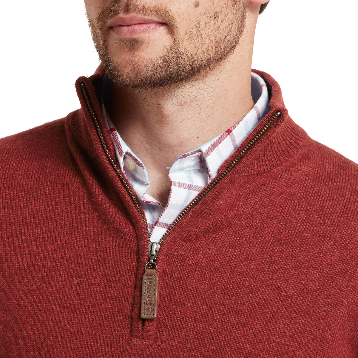 Lewis Lambswool Quarter Zip Jumper