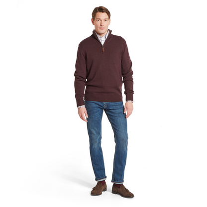 Lewis Lambswool Quarter Zip Jumper