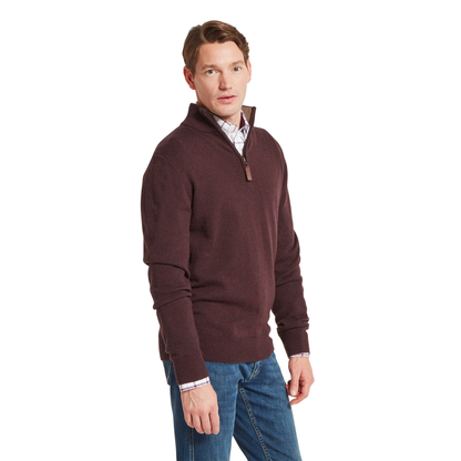 Lewis Lambswool Quarter Zip Jumper