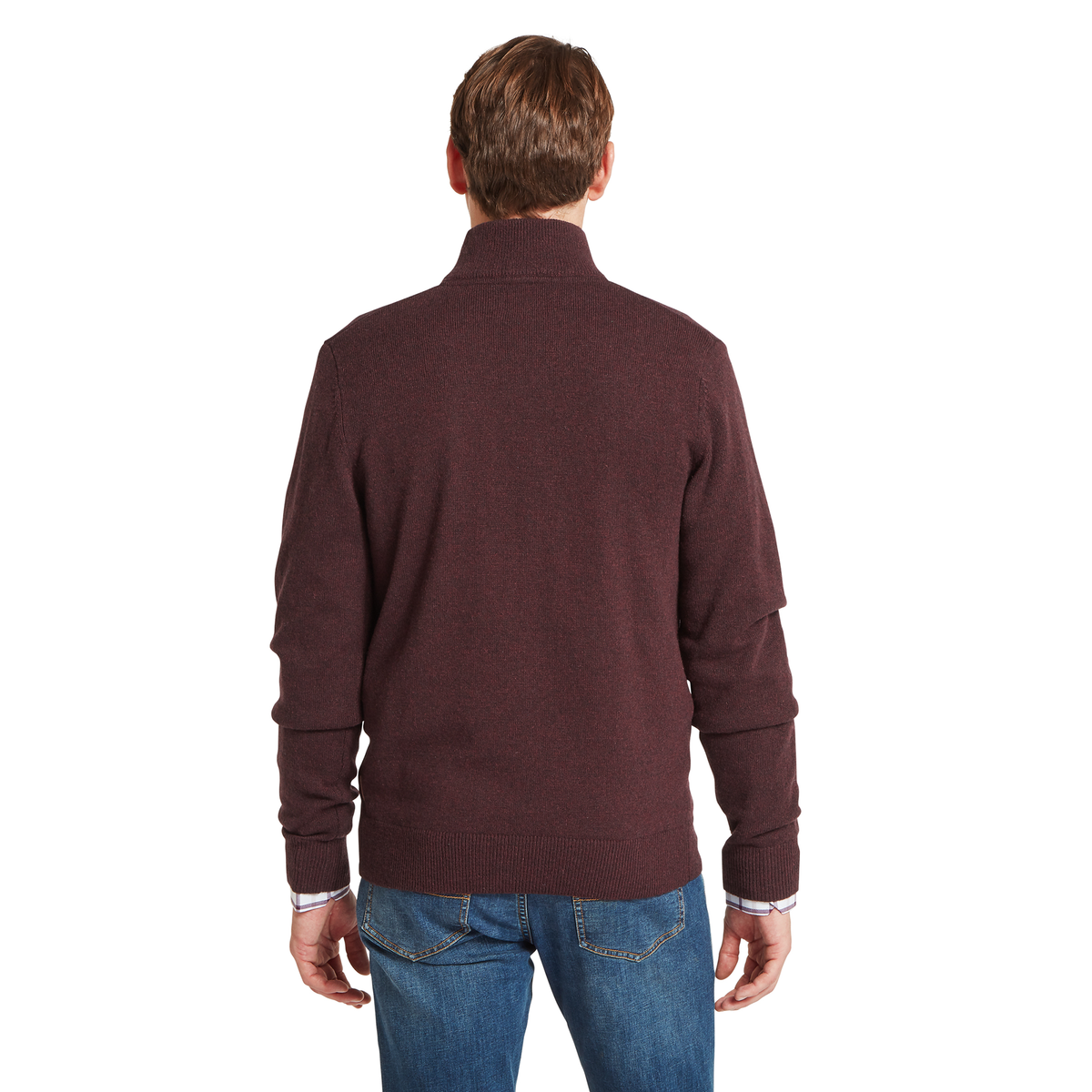 Lewis Lambswool Quarter Zip Jumper