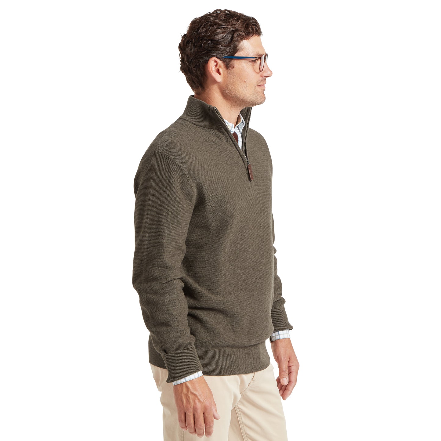 Porthleven Quarter Zip Cotton Knit