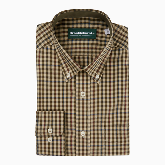 Bakewell Button Down Collar Mini Tattersall Shirt