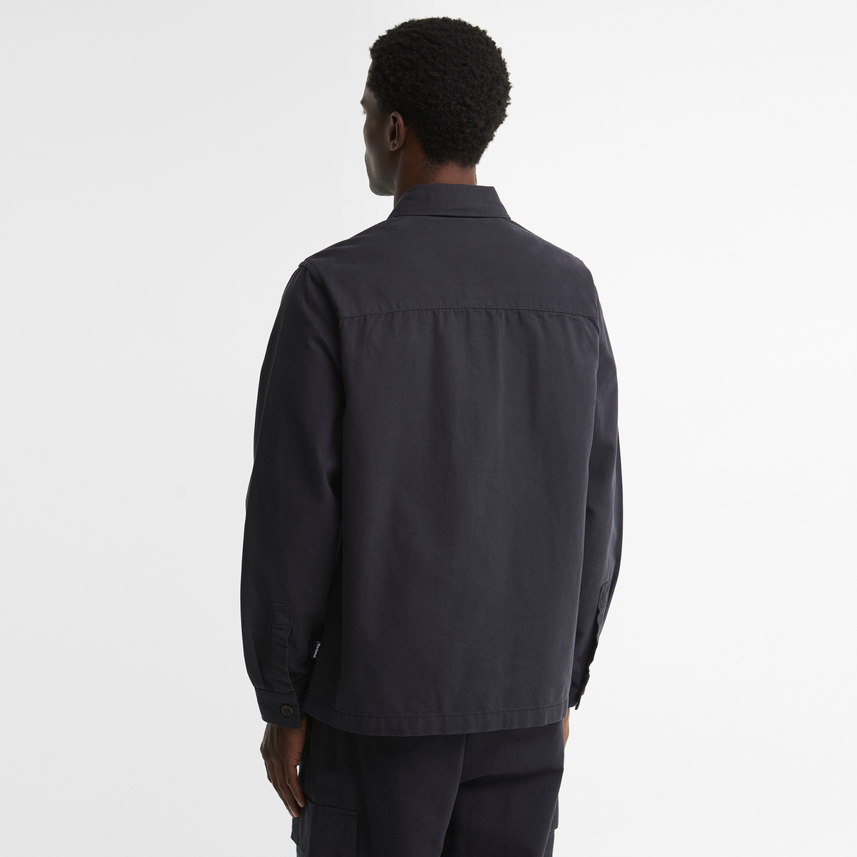Tartan Trimmed Washed Overshirt