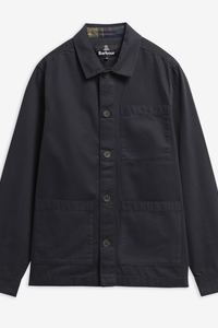 Tartan Trimmed Washed Overshirt