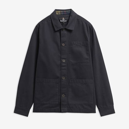 Tartan Trimmed Washed Overshirt