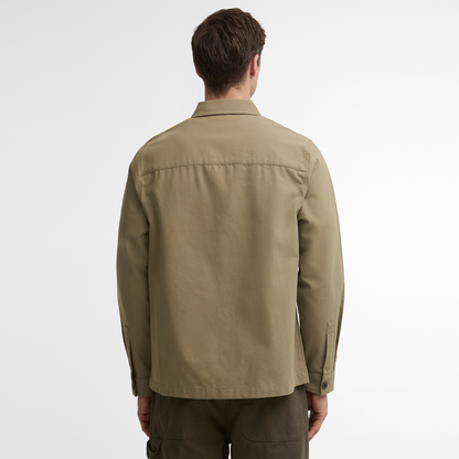 Tartan Trimmed Washed Overshirt