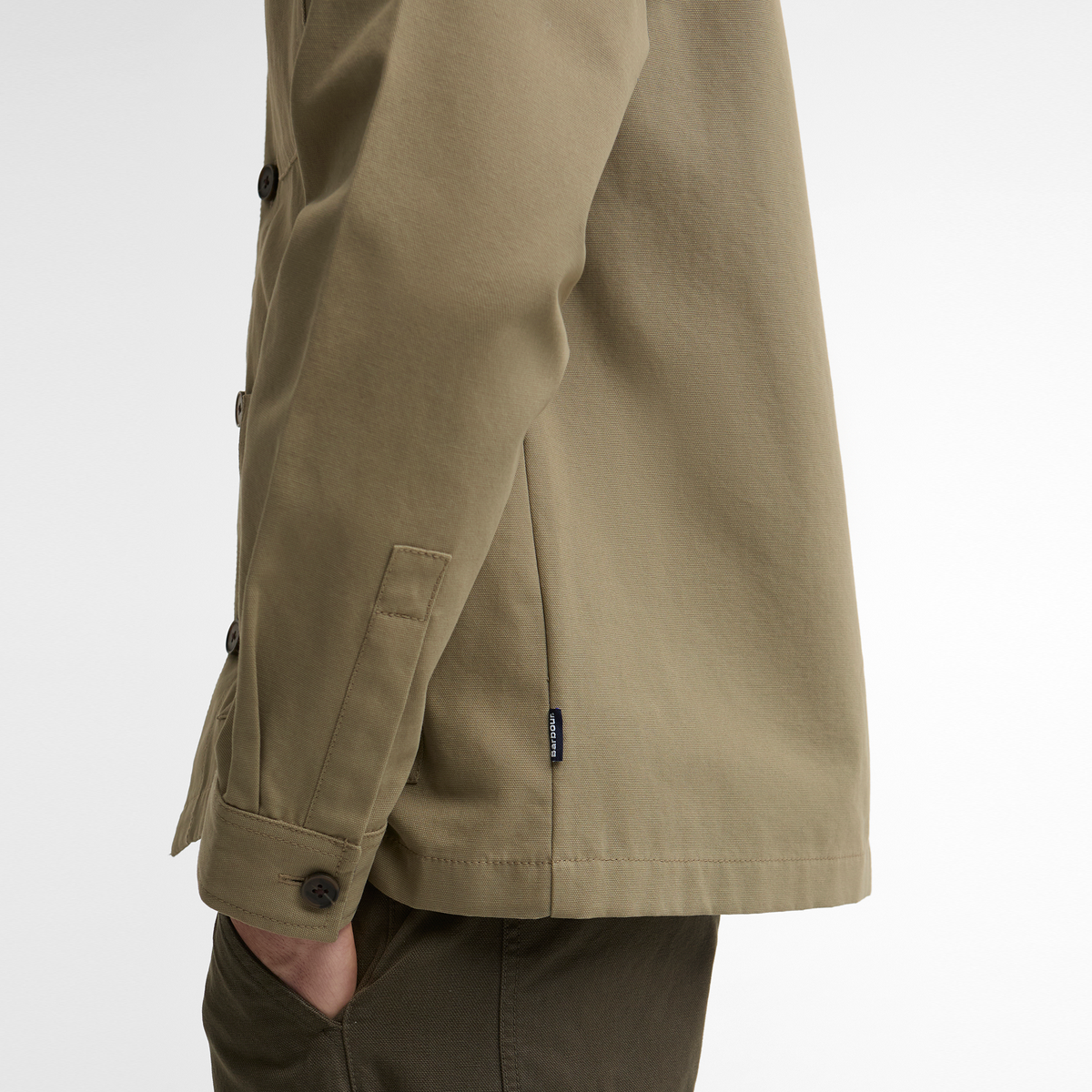 Tartan Trimmed Washed Overshirt