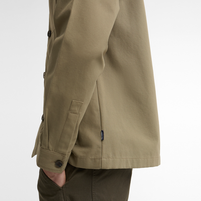 Tartan Trimmed Washed Overshirt