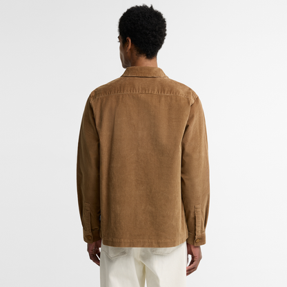 Tartan Trimmed Cord Overshirt