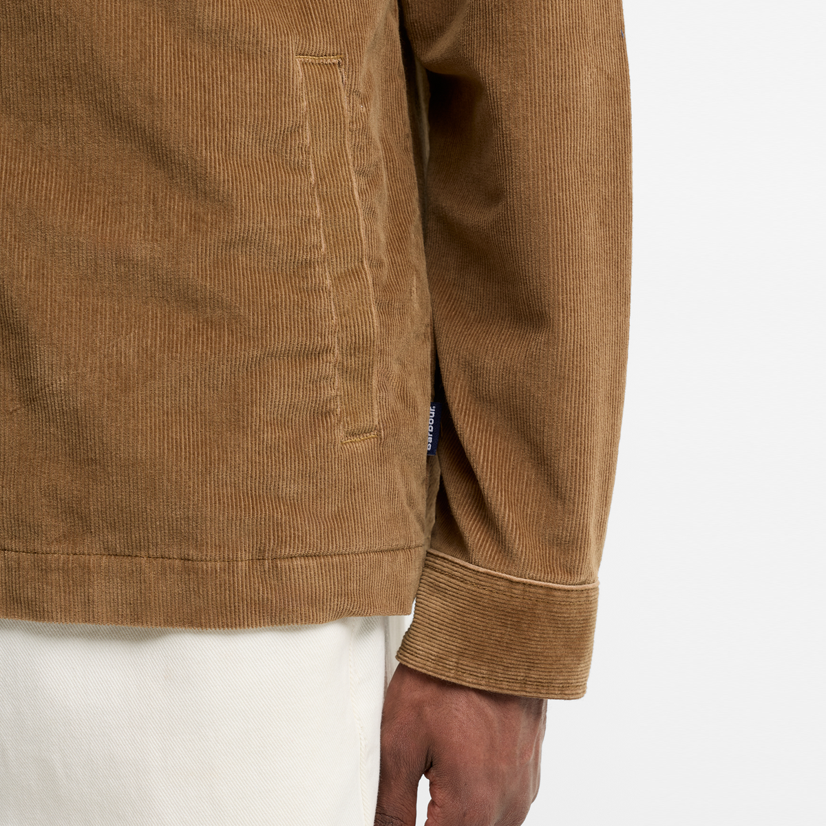 Tartan Trimmed Cord Overshirt
