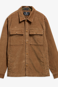Tartan Trimmed Cord Overshirt