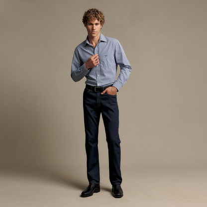 Auburn Poplin Check Shirt
