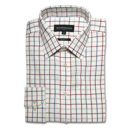 Wensleydale Tattersall Check Shirt Red