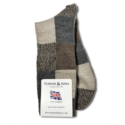 Block Patterned Sock