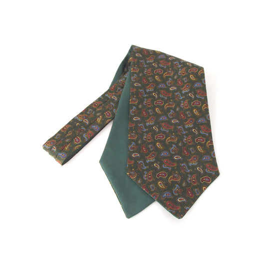 Neat Small Paisley Silk Cravat