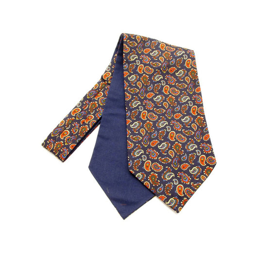 Neat Small Paisley Silk Cravat