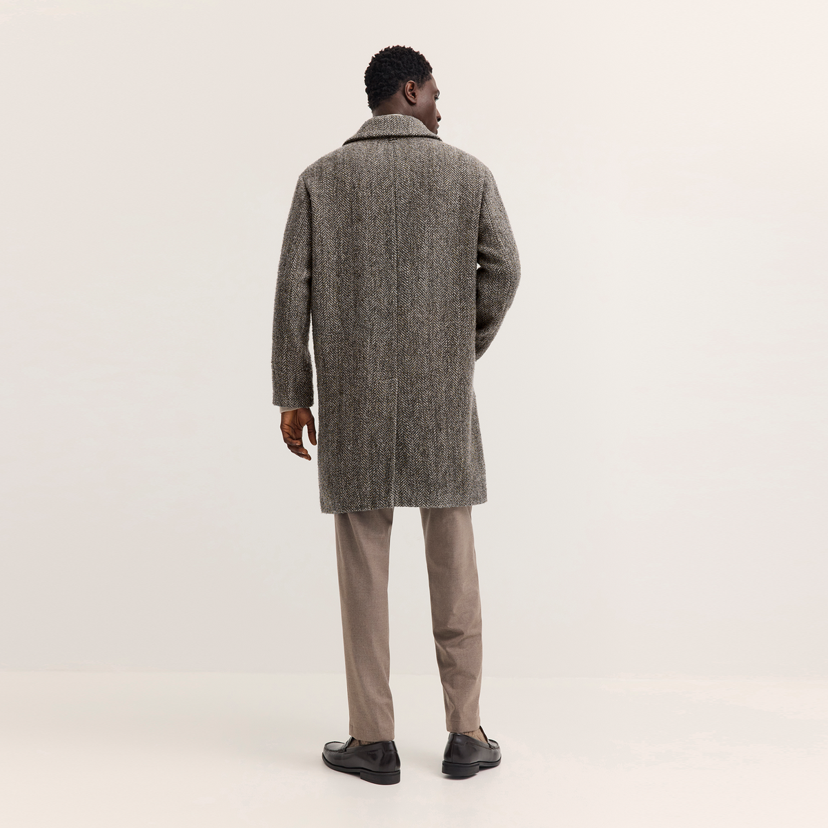 Herringbone Wool Coat 
