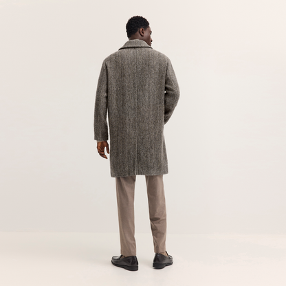 Herringbone Wool Coat 