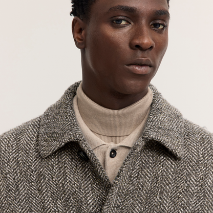 Herringbone Wool Coat 
