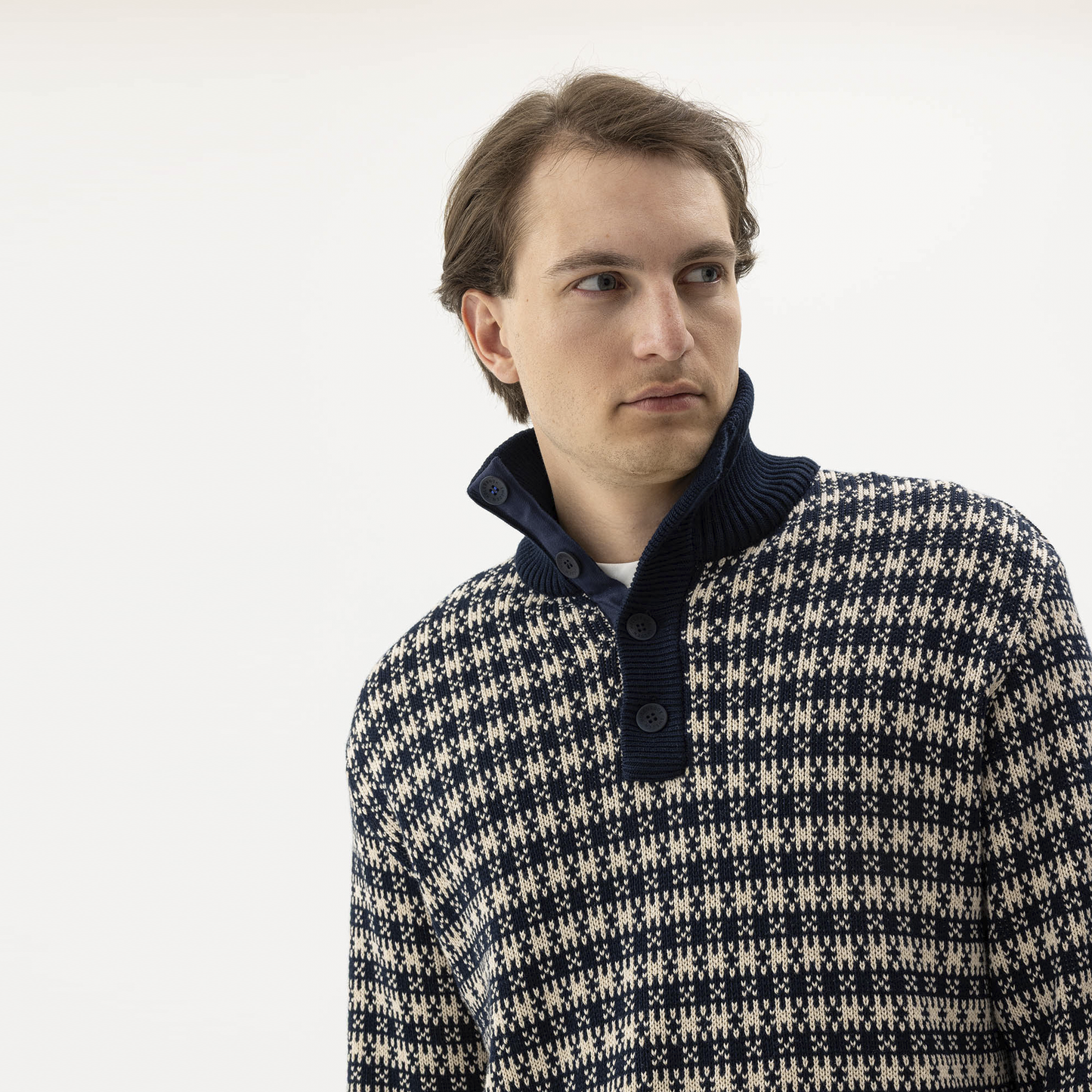 Sverre Cotton Zip Neck 