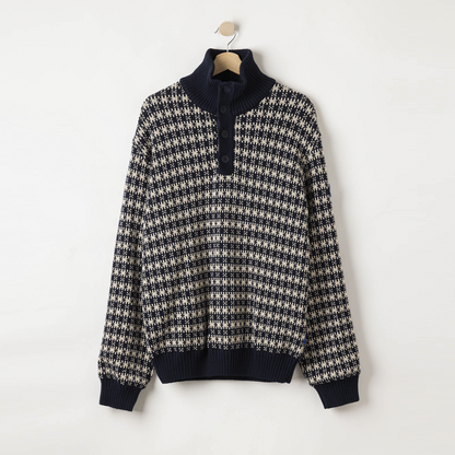 Sverre Cotton Zip Neck 