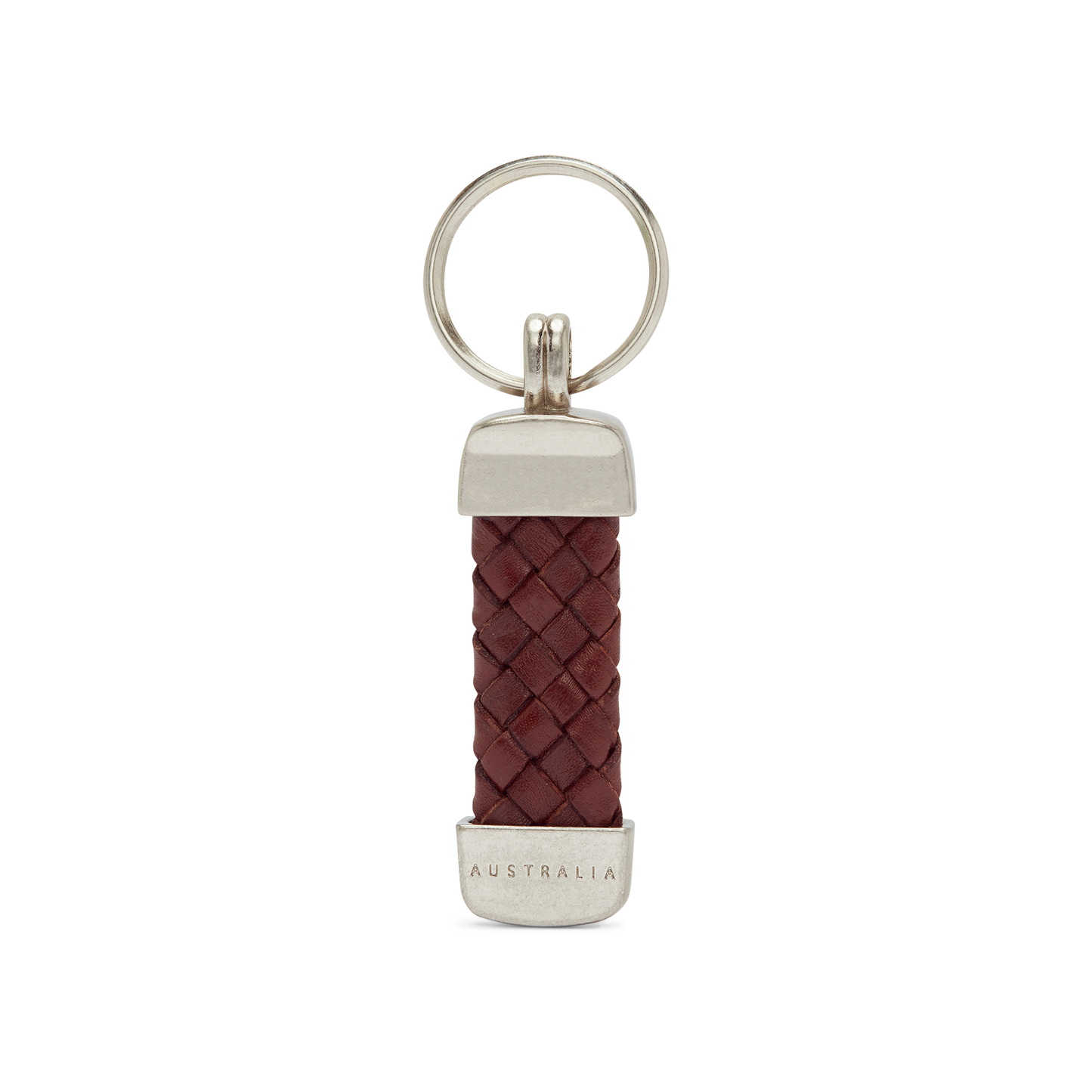 Plaited Key Ring-Silver